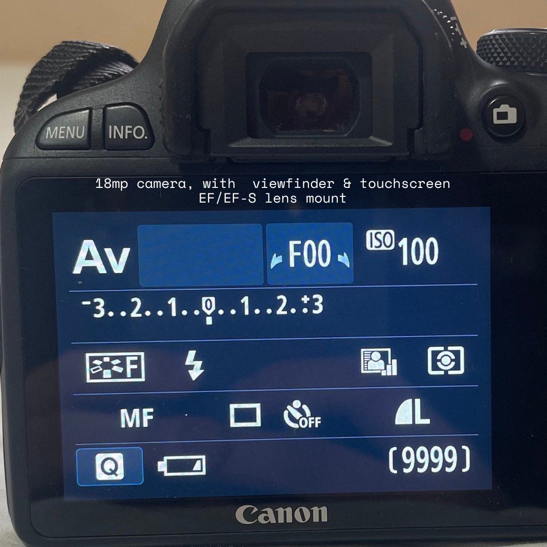 Canon EOS 100D (Body) (Category: Cameras) located in Marikina City. Submitted by mrgalc (Listing ID 1362678321, Image 2). Description: CANON EOS 100D Great beginner camera, compatible with EF/EF-S lens! My first DSLR and it was super easy to use ✓ Lightly used, in good condition ✓ Fully functional - all buttons, flash, video, zoom working ✓ No issues or physical flaws ✓ Small and compact; good for traveling Inclusions: ✱ Camera body only, no lens