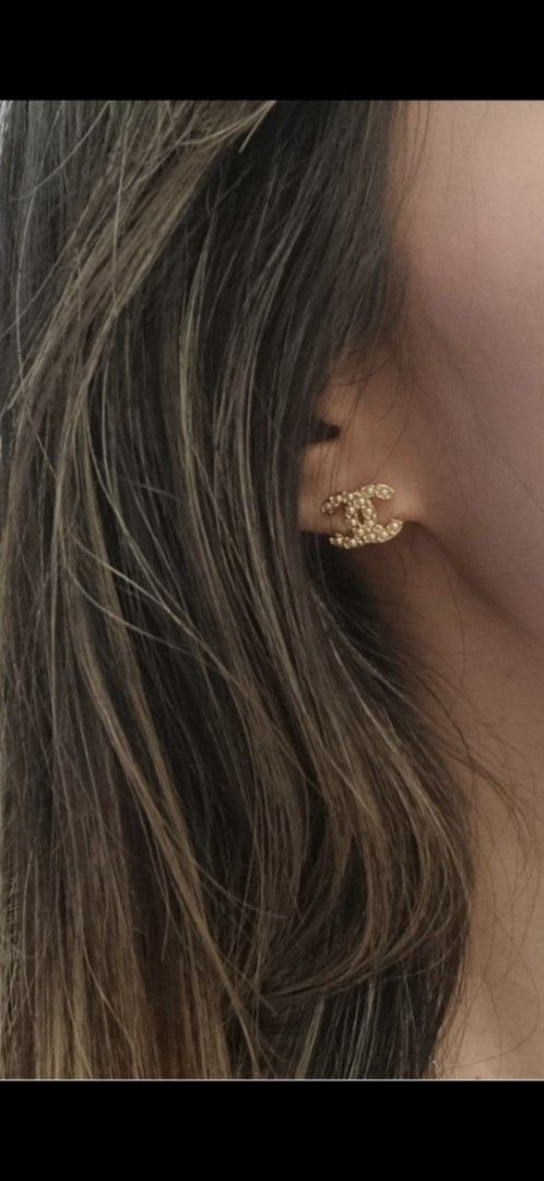 Chanel 22A Collection FULL SET RARE 💛 Brushed Matt Yellow Gold Mini Pearls Studded Stud Earrings Classic Size Versatile Timeless (Category: Accessories) located in Singapore. Submitted by fairylingg (Listing ID 1362674151, Image 3). Description: 100% Authentic. Local Full set. Comes with original Chanel receipt (blanko personal details) from Ngee Ann City Chanel, box, care card, paperbag, ribbon. Earring backings are brand new so very hygenic. E