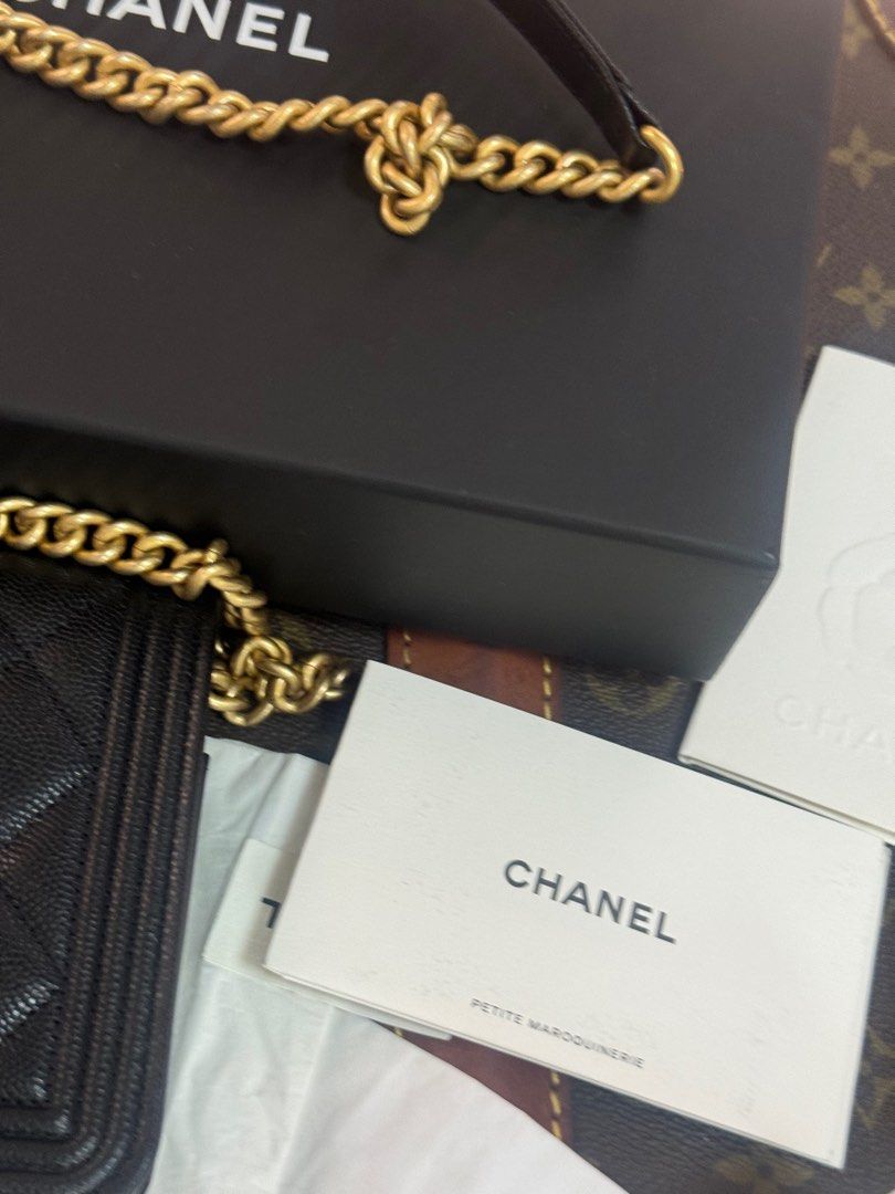 CHANEL boy wallet on chain CAVIAR (Category: Luxury Bags & Wallets) located in Manila. Submitted by davidspreowned (Listing ID 1362699082, Image 2). Description: Chanel Le Boy wallet on chain gold hardware caviar leather BRAND NEW complete inclusions Box Paperbag dustbag microchipped envelope receipt receipt credit card receipt booklet .