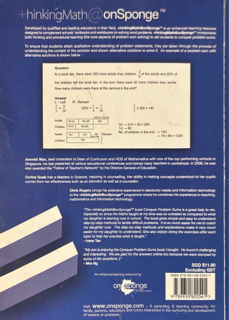 Conquer Problem Sums Primary 6 Mathematics Assessment Book thinkingMath ...