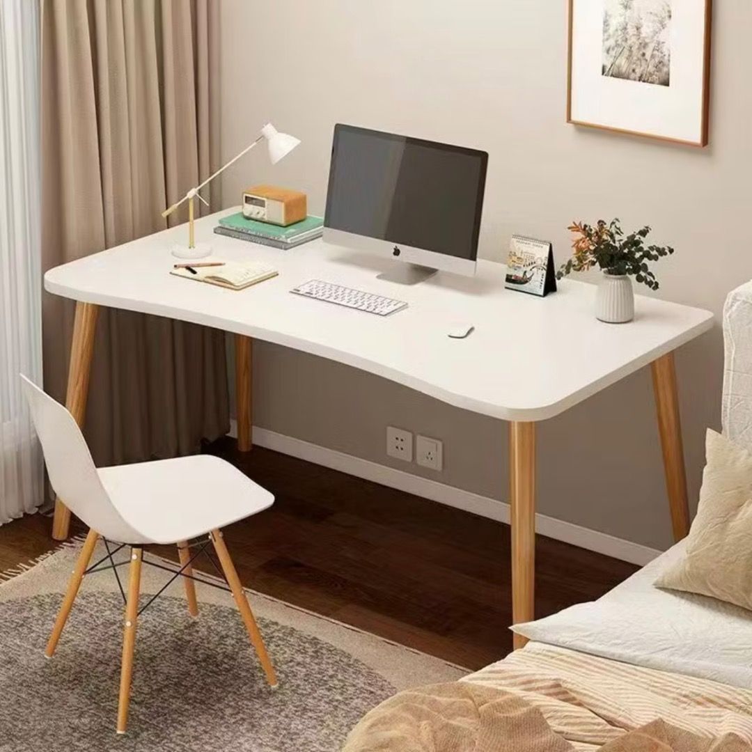 Curved Edge Desk | Writing Study Desk | Bedroom Office Table ...