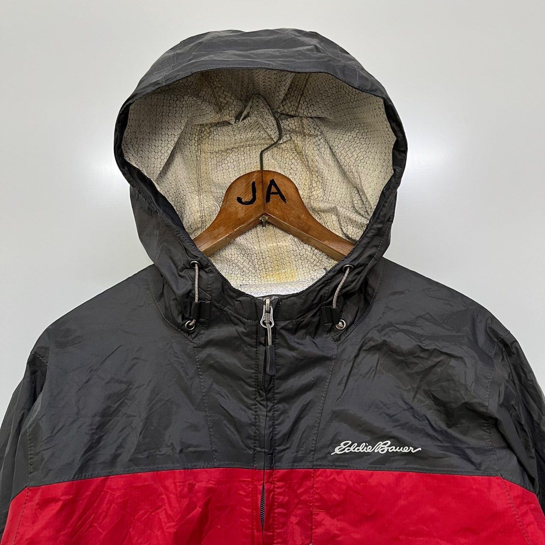 Eddie Bauer - Weather Edge Rain Jacket (Category: Coats, Jackets and Outerwear) located in Batangas. Submitted by wornwear.ph (Listing ID 1362714262, Image 2). Description: Eddie Bauer - Weather Edge Rain Jacket Small on tag fits Medium Width 21 inches Length 27” Lightweight / Fully seamed Waterproof / heavy rain Packable 9/10 Excellent condition 1,500 only! .
