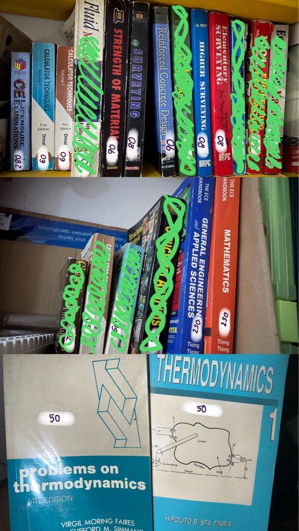 Engineering books, CE & ECE (Category: Textbooks) located in Quezon City. Submitted by hehehhe9 (Listing ID 1343677161, Image 1). Description: ☁️ For sale engineering review books ☁️ Prices are indicated on the picture. ☁️ Books priced above 200.00 are original copies ☁️ Further discount if you’ll get 3 or more books Engineering: Strength of materials Engineering mathematics civil engineering: Surveying RCD (reinforced concrete design) Structural