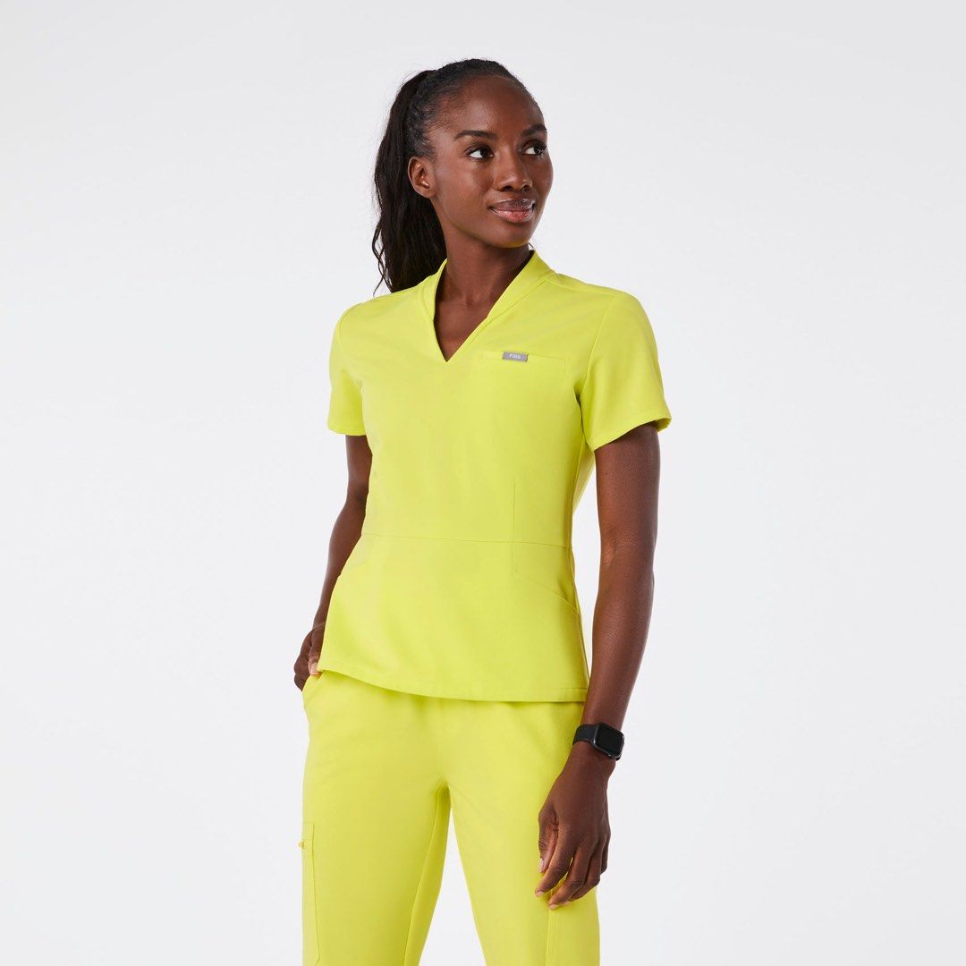 Figs Scrubs - Scrub Suit Set (Category: Sets or Coordinates) located in Baguio. Submitted by zayonsale (Listing ID 1362690157, Image 2). Description: Top: Figs Scrubs Lillian Slim V-Neck Peplum Scrub Top Size: XS Color Lime: Limited Color Original price ₱2,368.00 PHP Pants: Figs Scrubs Women’s Serving Lime High Waisted Livingston - Petite Basic Scrub Pant Size: XS P Color Lime: Limited Color Original price ₱2,178.00 PHP Reason for selling: Too Bi