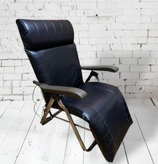 Foldable Leather Reclining Arm Chair with Vibration Massage