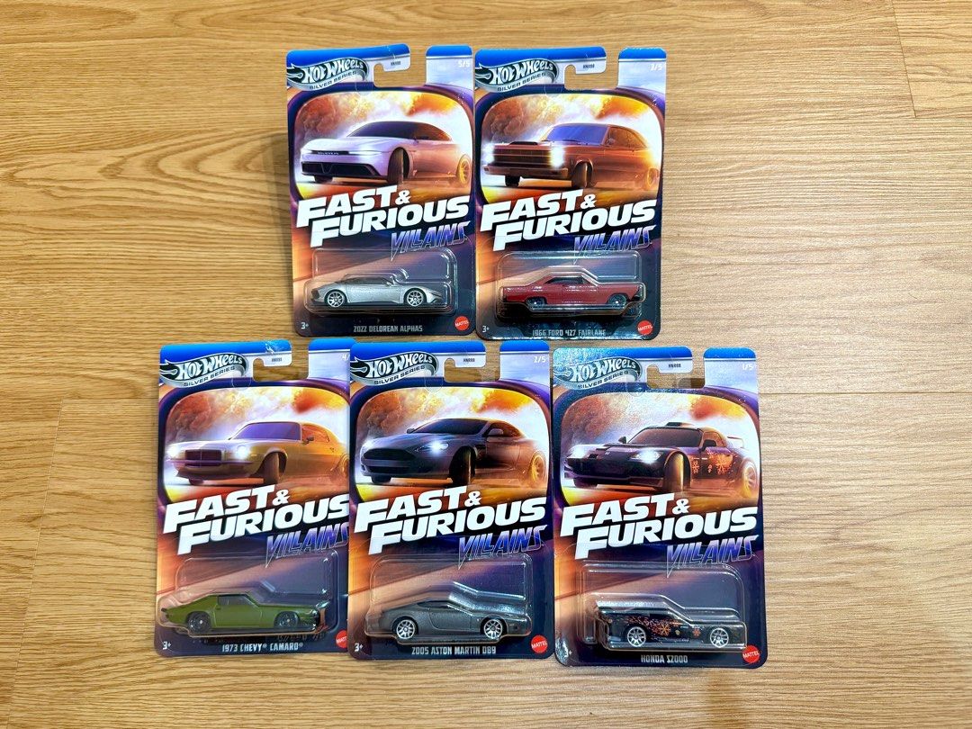Hot Wheels Fast & Furious – Lot De 5 Voitures De Sport 1:64 – Édition 2024