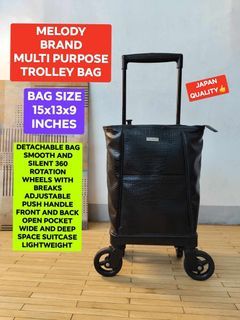 IMPORTED FROM JAPAN MELODY BRAND MULTI PURPOSE  TRAVELING TROLLEY BAG