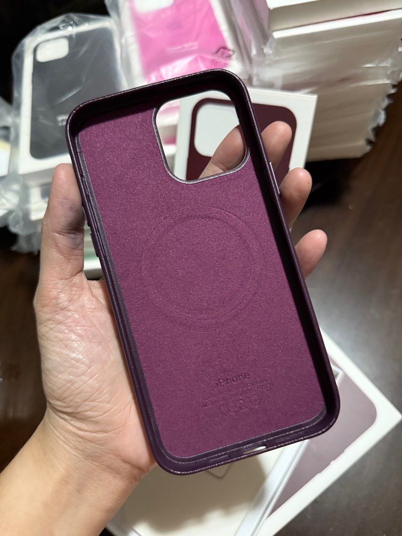 iPhone 13 Pro Max MagSafe Leather Case [Cherry] (Category: Cases & Sleeves) located in Manila. Submitted by razelysonn (Listing ID 1362794004, Image 3). Description: Other colors also available :).