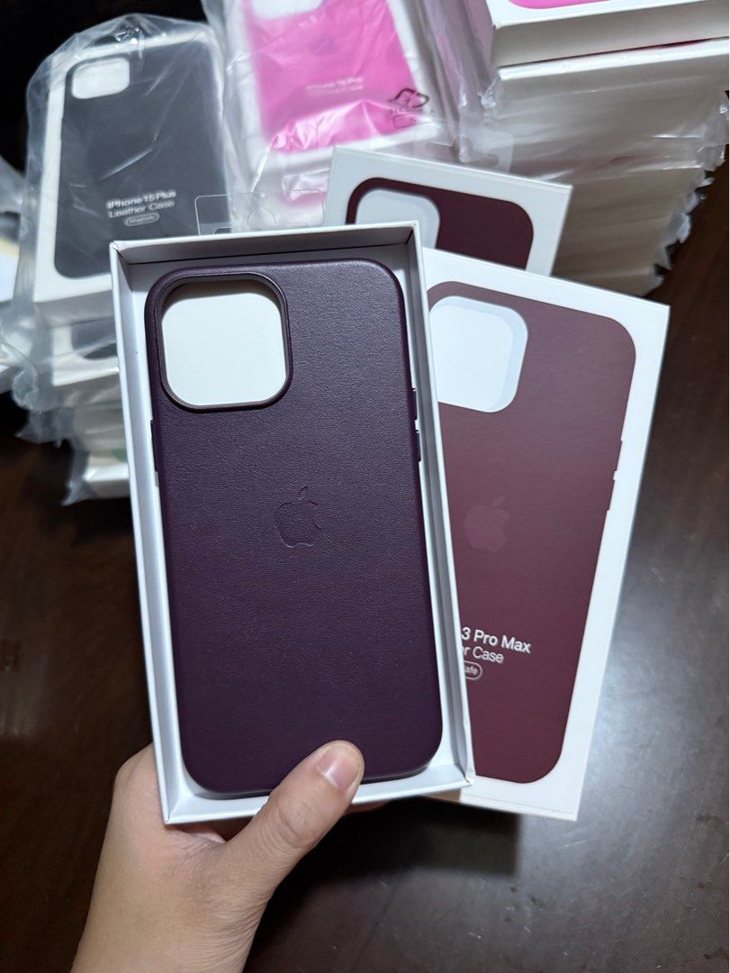 iPhone 13 Pro Max MagSafe Leather Case [Cherry] (Category: Cases & Sleeves) located in Manila. Submitted by razelysonn (Listing ID 1362794004, Image 1). Description: Other colors also available :).