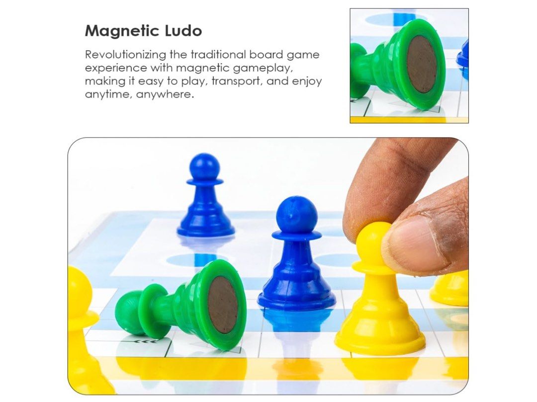 Magnetic Snakes and Ladders with Ludo Board Game for Kids and Family ...