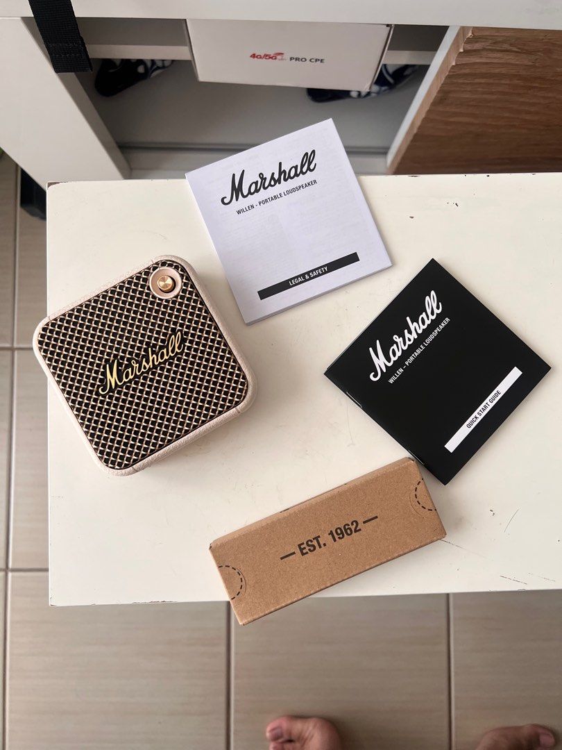 Marshall Willen - Cream (Bluetooth Speakers) (Category: Soundbars, Speakers & Amplifiers) located in Manila. Submitted by romhotsauce (Listing ID 1362673555, Image 1). Description: Brand New Original Marshall Bluetooth Speakers Opened just to test and take photos Unit Box Unused Cables Manuals RFS: not using. satisfied with headphones .