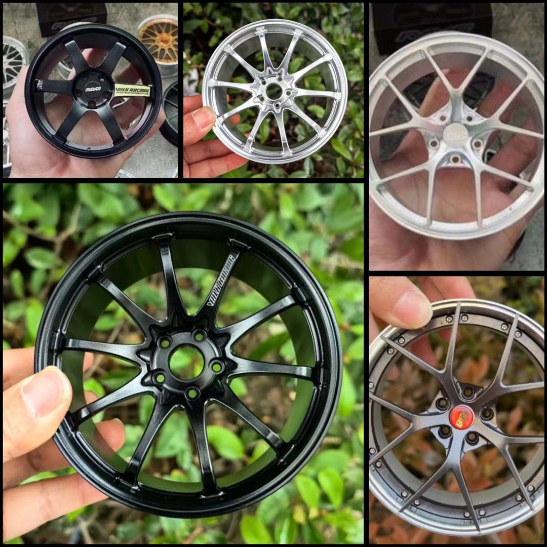Small Car Metal Rims Miniature Display Car Rims Solid Metal | JDM, BBS, RAYS, WORK, VOLKS ...