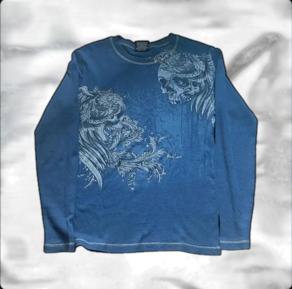 No Boundaries Thermal Long Sleeve (READ DESCRIPTION) (Category: Activewear) located in Manila. Submitted by sixbullets (Listing ID 1362770429, Image 1). Description: IG: triple_demons RARE No Boundaries Skull Wings Thermal Long Sleeve 💀🪽 Width: 18" Length: 26" Issue(s): None ☢︎ Mine - 1400 ☢︎ Steal - 1500 ☢︎ Grab - 1600 ☢︎ Claim - 1700.