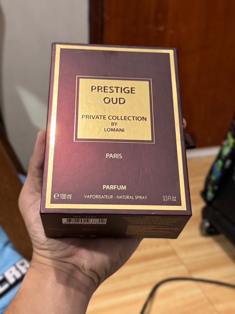 Prestige oud (Category: Fragrance & Deodorants) located in Mandaluyong City. Submitted by JC0930 (Listing ID 1362740618, Image 1). Description: Prestige oud Private collection by Lomani Paris Gift po siya then inopen lang hindi nagustuhan ung amoy kaya dispose na lang kesa masayang..