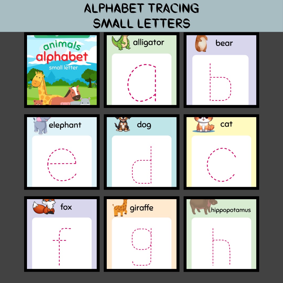 Printable Alphabet Tracing- Small Letters, Hobbies & Toys, Stationary ...