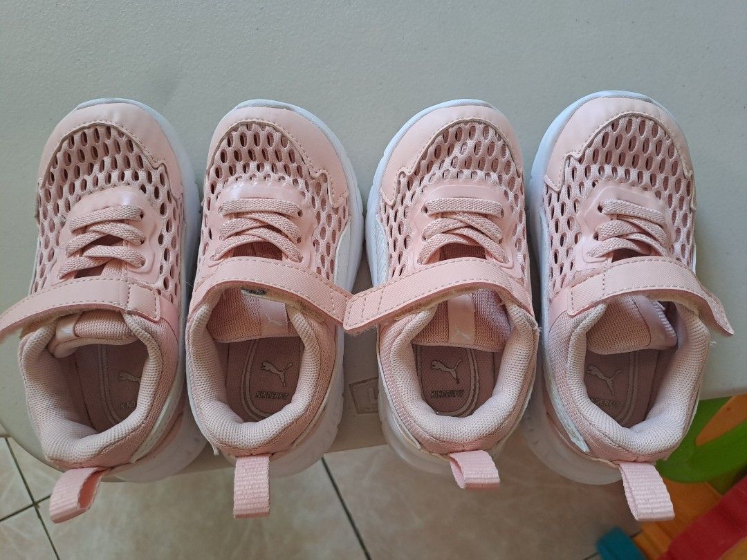 Puma Rubber Shoes for Babies (Category: Babies & Kids Fashion) located in Manila. Submitted by emma.b1 (Listing ID 1362704830, Image 1). Description: 2 pairs available. Size details are in the pics (one pair slightly bigger than the other one). 500 pesos each pair. Used by my twins for less than a year (within their 24th- to 36th-month). Washed na po. Update as of April 17: Size 23 - SOLD.