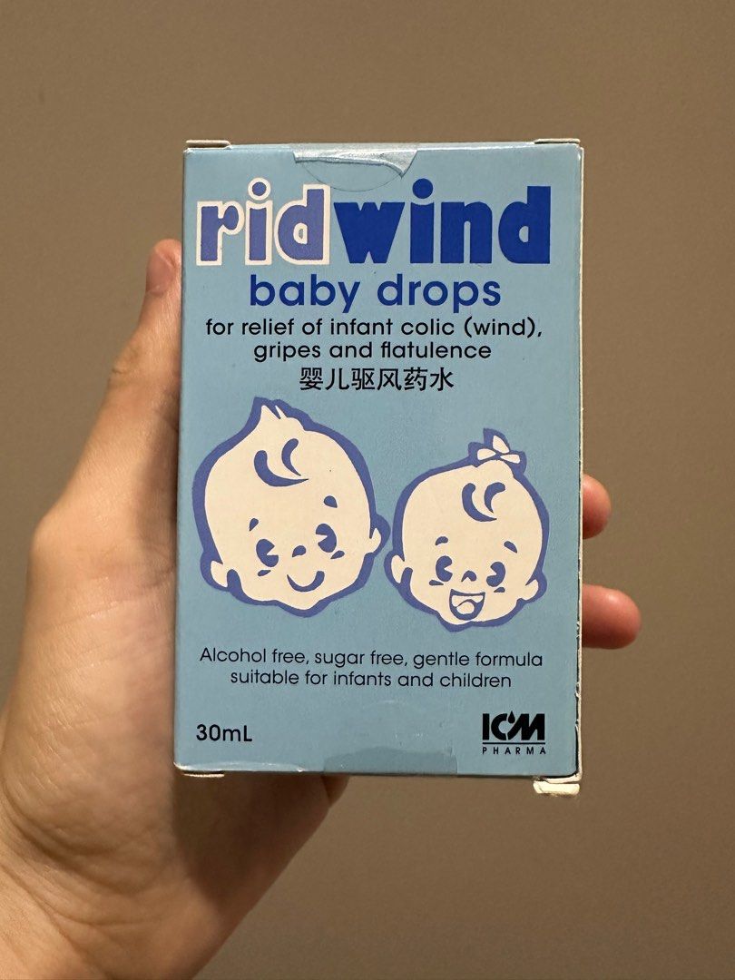 Ridwind baby drops (Category: Weaning & Toddler Feeding) located in Singapore. Submitted by ritarachel (Listing ID 1362813478, Image 1). Description: Ridwind baby drops for relief of infant colic (wind), gripes and flatulence Brand new Exp : 01/2026 Selling it because i still have existing bottle of Ridwind that I haven’t use.