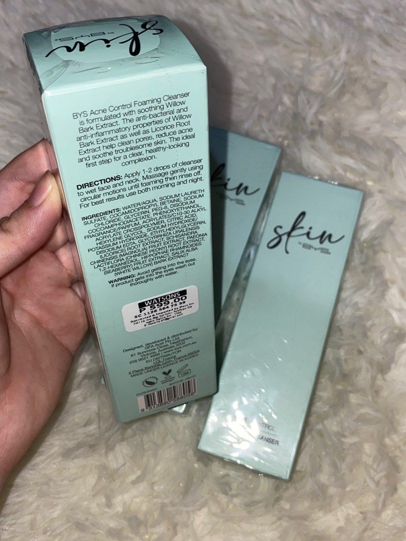 SKIN BYS ACNE FOAMING CLEANSER (Category: Face Care) located in Pateros City. Submitted by ri.sha23 (Listing ID 1362799021, Image 2). Description: SKIN BYS ACNE CONTROL FOAMING CLEANSER – 100ml, sealed and brand new! .