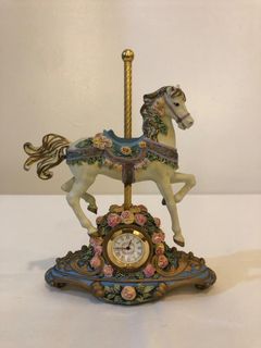 The Carousel Rose Clock by Franklin Mint