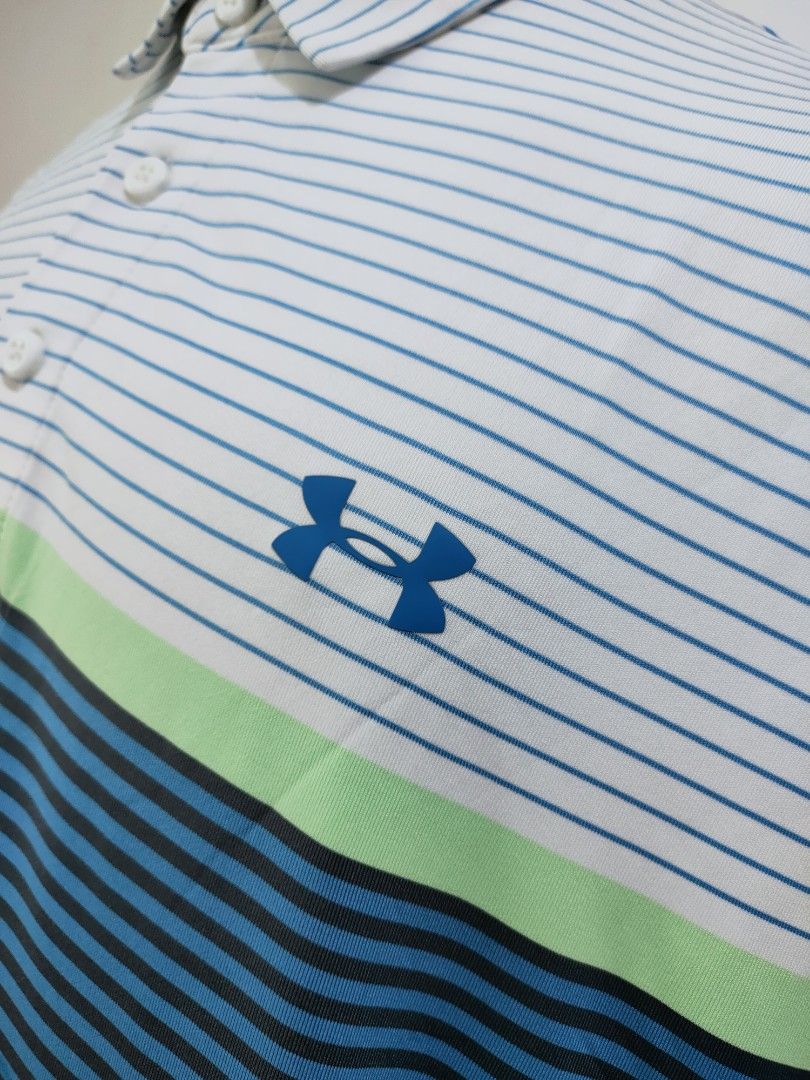 UA polo heatgear (Category: Tshirts & Polo Shirts ) located in Davao. Submitted by thrifturchoice (Listing ID 1362660115, Image 2). Description: Ptpa.thanks🙏 Ua polo heatgear XL on print tag Rubberized Logo 24.5 x 31 Excellent Condition 9.8/10 890 Free (shipped J&T) MoP:Gcash/BankT✅.
