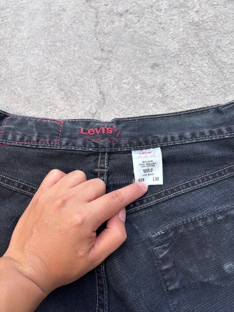Vintage Levis Red Low Bootcut Denim Jeans (Category: Jeans) located in Cabuyao City. Submitted by madwears (Listing ID 1362767016, Image 3). Description: Descriptions Size on tag: W28x 32L Waist: 28” Rise: 9.5 inches Outseam: 40.5 inches Inseam: 32 inches Leg Opening: 9 inches 📍Cabuyao, Laguna Open for meetups around Laguna and can do shipping as well. .