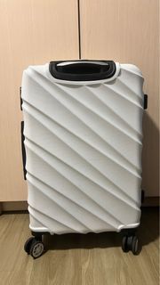 White Check In Luggage Travel Bag