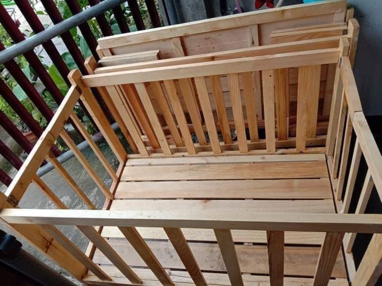 Wooden Baby Crib (Category: Cots & Cribs) located in Cavite. Submitted by _jennyyydl (Listing ID 1362740564, Image 2). Description: ✨ Adjustable Ordinary style ✨ Additional 900 for uratex crib foam ✔️ Palochina wood ✔️ 24x36 size ✔️ Foldable STORE LOCATION: 📌Google Map or Waze: TAKUMI's FURNITURE & GENERAL MERCHANDISE Blk-2 Lot-11 Phase-3 Brgy. Burol-1 Congressional Road South Avenue (Along the highway, in front of Dasmariñas Central-ll Elementa