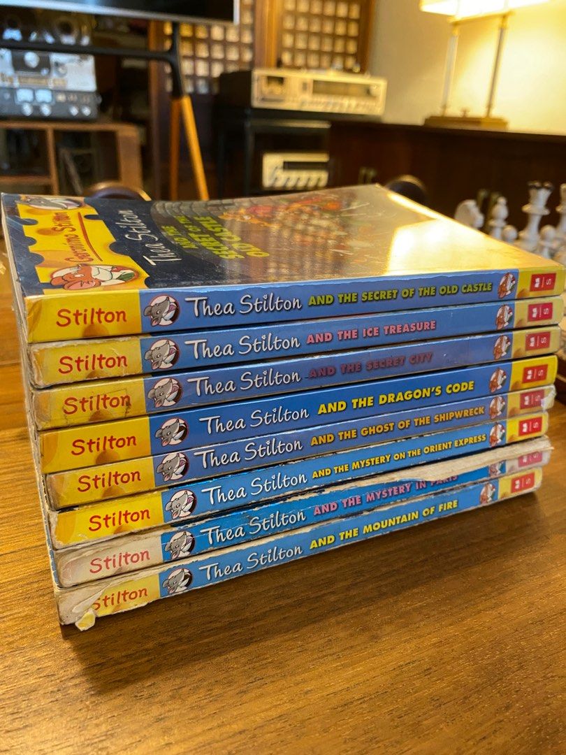 8 Thea Stilton Books Take All (Category: Storybooks) located in Quezon City. Submitted by practicalnanay (Listing ID 1366545038, Image 2). Description: 8 Thea Stilton Books Take All for 700 Buyer pays shipping fee via Lalamove/Grab (for same day) or J&T (if not rush) Pickup location: 1st Laguna St, Tandang Sora QC #fictionbooks #novel #decluttering #prelovedbooks #Pocketbooks #preteenbooks.