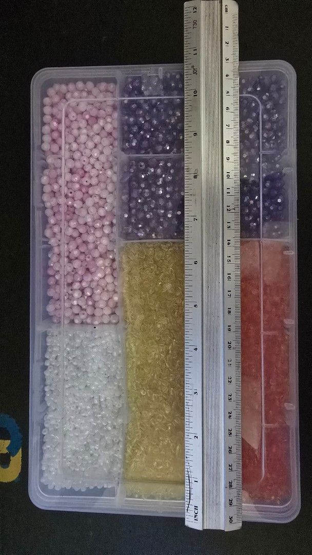 Assorted Beads - Seed Beads and 3mm beads (Category: Craft Supplies & Tools) located in Pasay City. Submitted by fruityorange (Listing ID 1366623660, Image 3). Description: Assorted beads from DIY beads. Organizer included - size 10.5 x 2 inches Can make lots of friendship bracelets Have other random beads available, if interested, let me know.