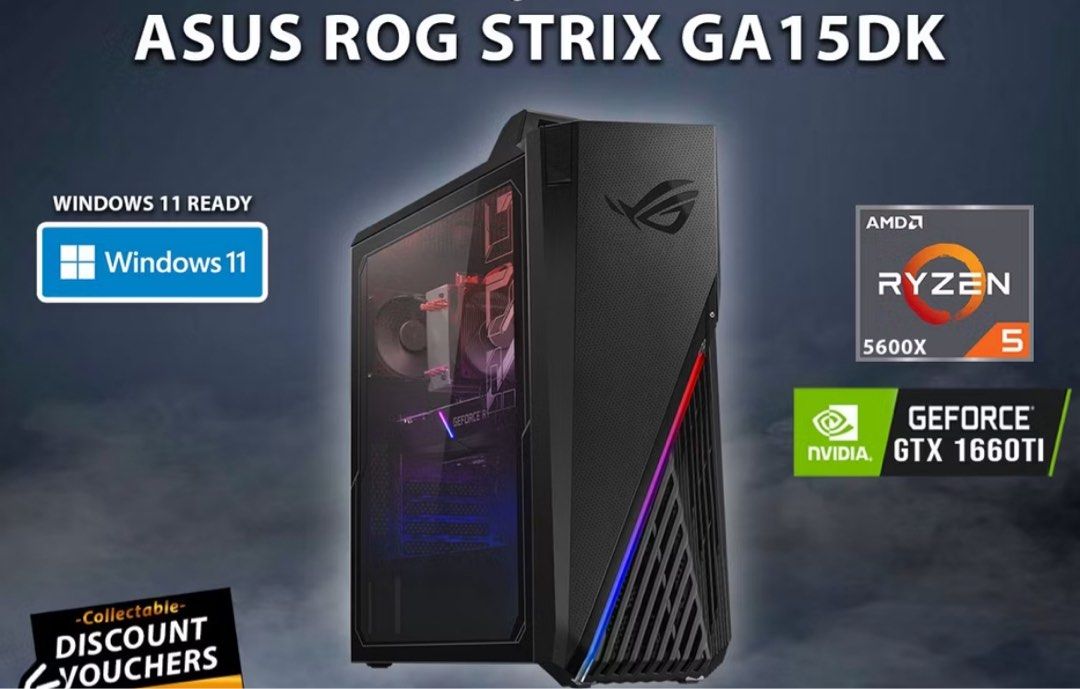 ASUS ROG Strix GA15 G15DK-R5600X101W Gaming Desktop (Ryzen 5600X