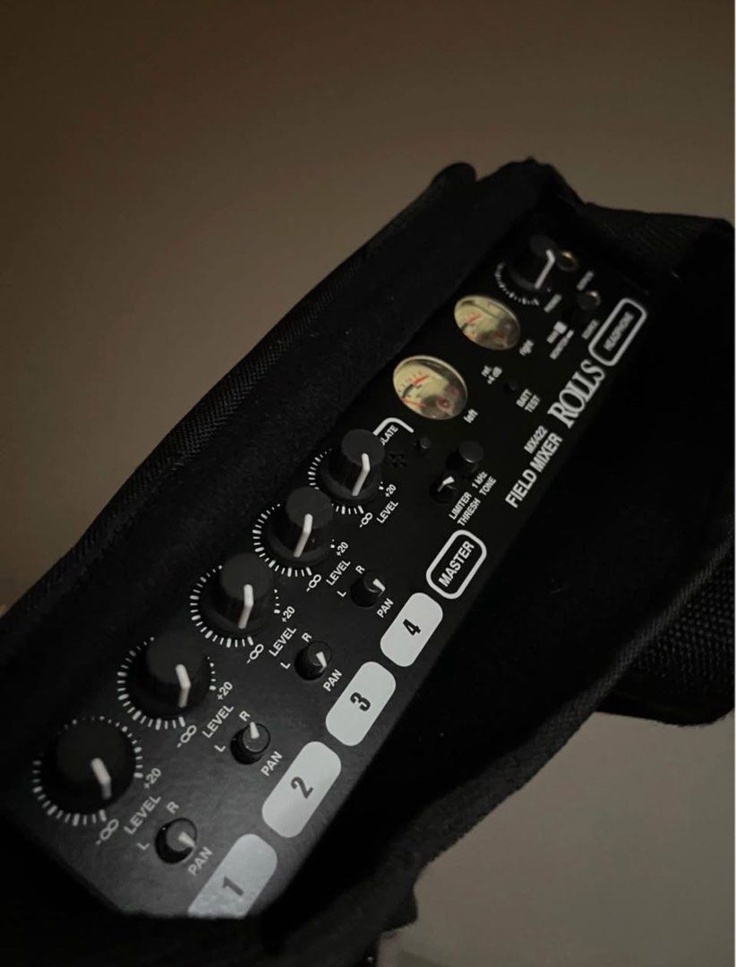 Audio Mixer (Category: Other Audio Equipment) located in Caloocan City. Submitted by lacoustics (Listing ID 1366612578, Image 1). Description: Selling my portable Rolls Field Mixer Inclusion: Bag Unit.