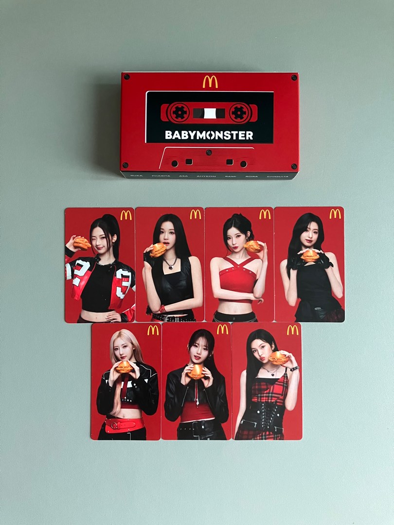 babymonster x McDonald's 香港限定7枚セット(箱なし) McDonald's x BABYMONSTER 小卡, 興趣及遊戲, 收藏品及紀念品