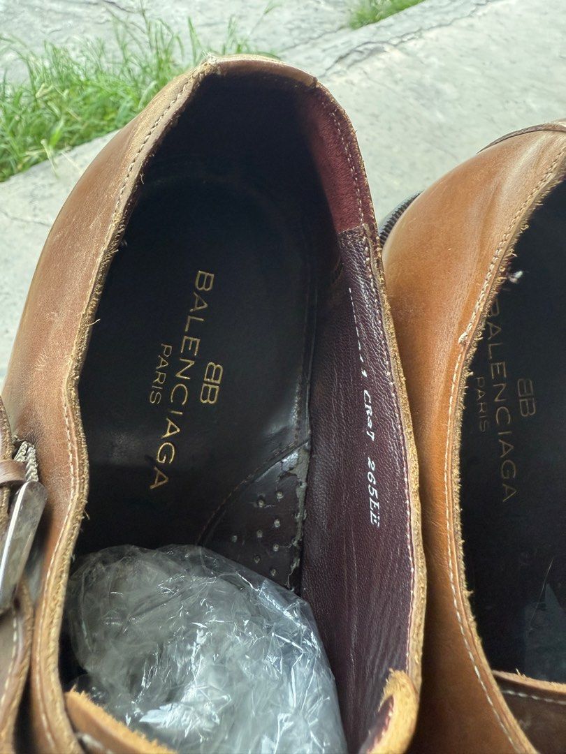 Balenciaga brown leather shoes (Category: Dress Shoes) located in Koronadal. Submitted by johnapolen99551 (Listing ID 1366615211, Image 3). Description: In good condition .