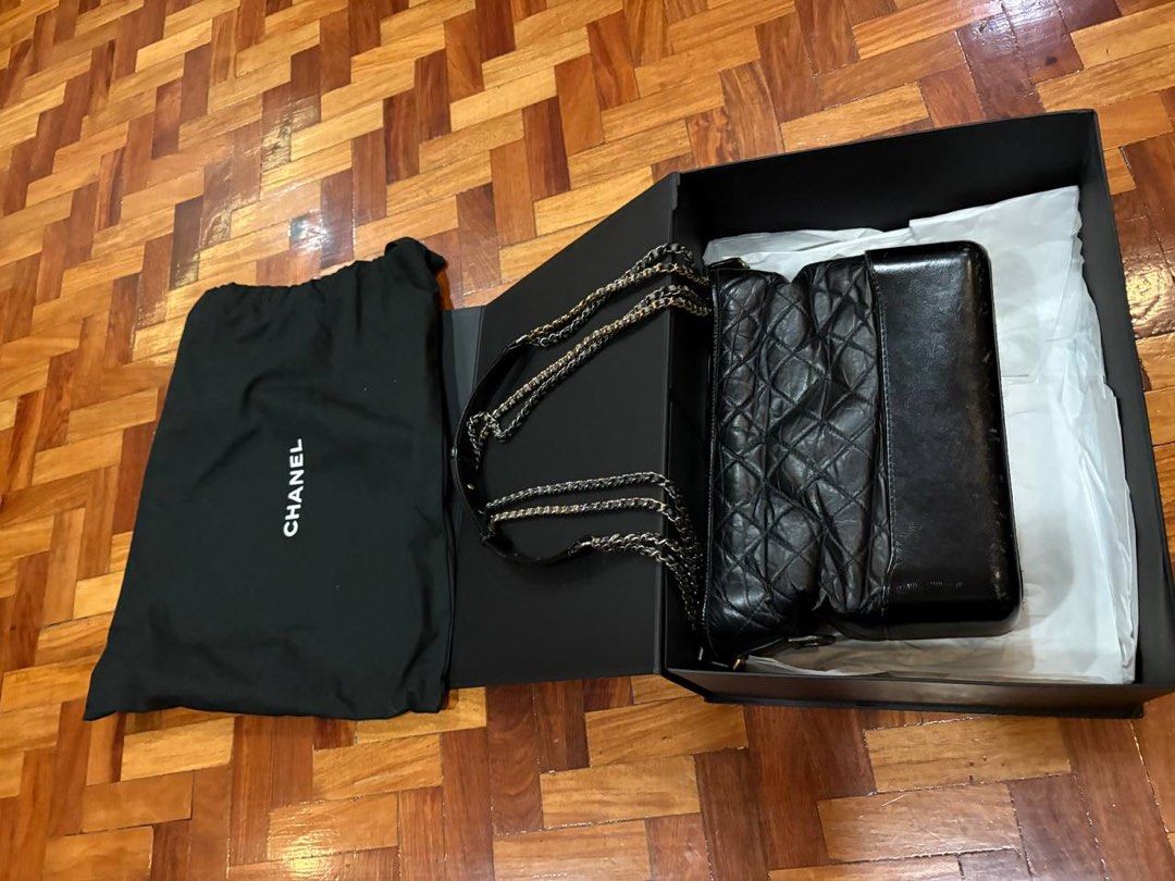 Black Chanel Gabrielle Medium (Category: Luxury Bags & Wallets) located in Pasig City. Submitted by patricia.tan. (Listing ID 1366663782, Image 2). Description: RFS: Decluttering Authentic Chanel Gabrielle Medium.