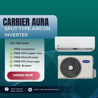 CARRIER AURA SPLIT TYPE AIRCON BRANDNEW SEALED FREE INSTALLATION