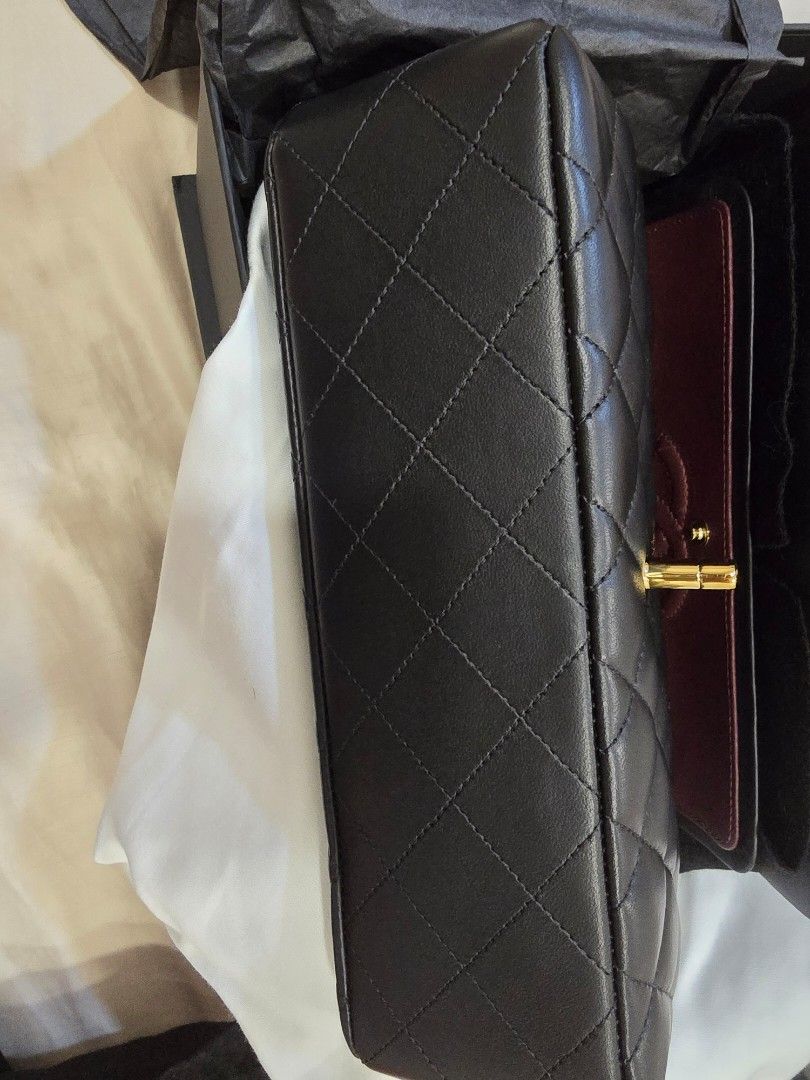 Chanel Classic Double Flap Small GHW Bag in Lambskin (Category: Bags & Wallets) located in Singapore. Submitted by littleprince2203 (Listing ID 1366643785, Image 3). Description: Brand new Chanel Classic Double Flap Bag in lambski with gold hardware. This bag is a timeless classic that is perfect for any occasion. It comes with the original box, dust bag, and authenticity card..