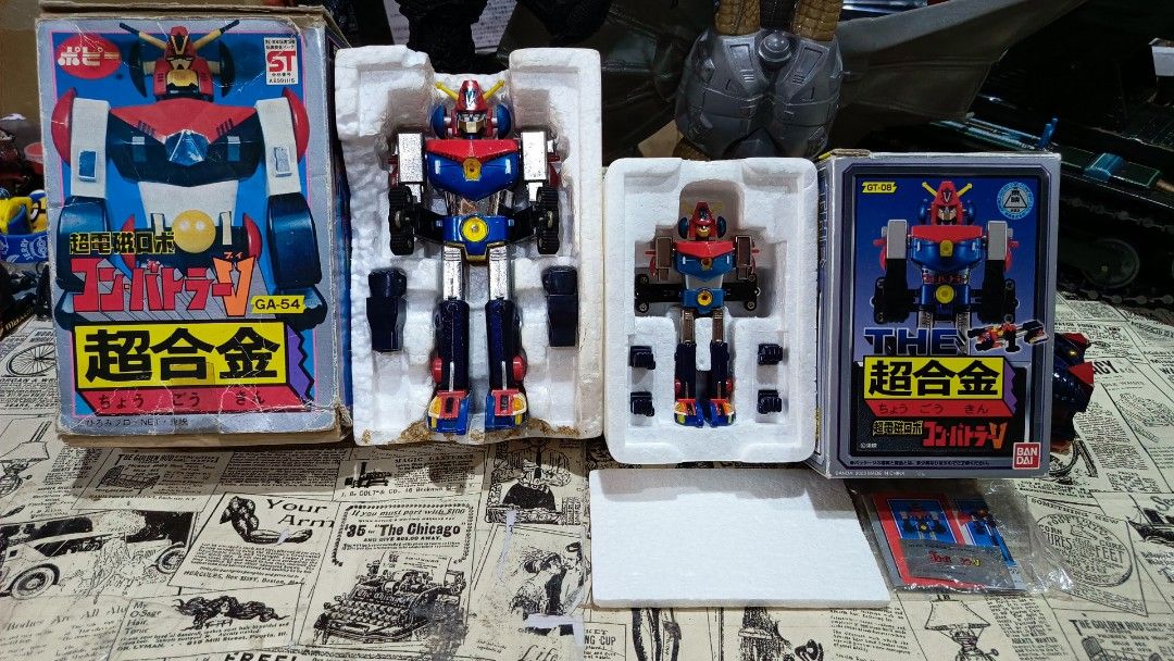 Combattler V ga-54 and gt-08 (Category: Action & Battle Toys) located in Bocaue. Submitted by ryu.collectibles (Listing ID 1366615607, Image 1). Description: package for 12,000.