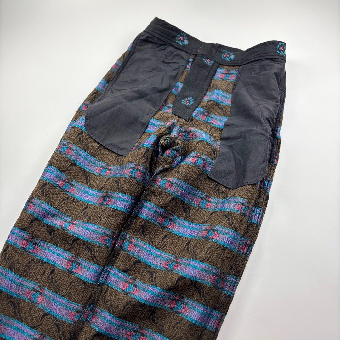 Comme des Garçons Embroidered Trousers (Category: Jeans) located in Paranaque City. Submitted by ragrepository (Listing ID 1366631090, Image 3). Description: Comme des Garçons Embroidered Trousers Tagged as Medium Waist- 14.5” Front rise-13” Back rise- 14.5” Inseam- 28” Outseam- 39” Thigh-11.5” Knee- 9” Leg opening- 8” Condition- 8.5/10 Flaw- Minor signs of wear, no major flaws .