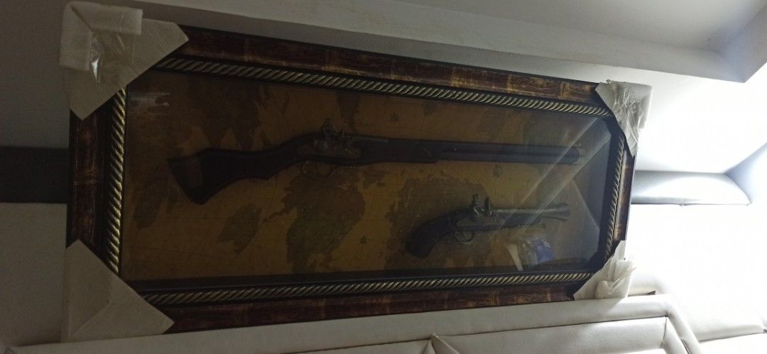 Japan vintage gun collection (Category: Wall Decor) located in Las Pinas. Submitted by darkestnight28 (Listing ID 1366724102, Image 1). Description: Vintage gun Good as new Well preserved 1 meter & half width 2 feet height.
