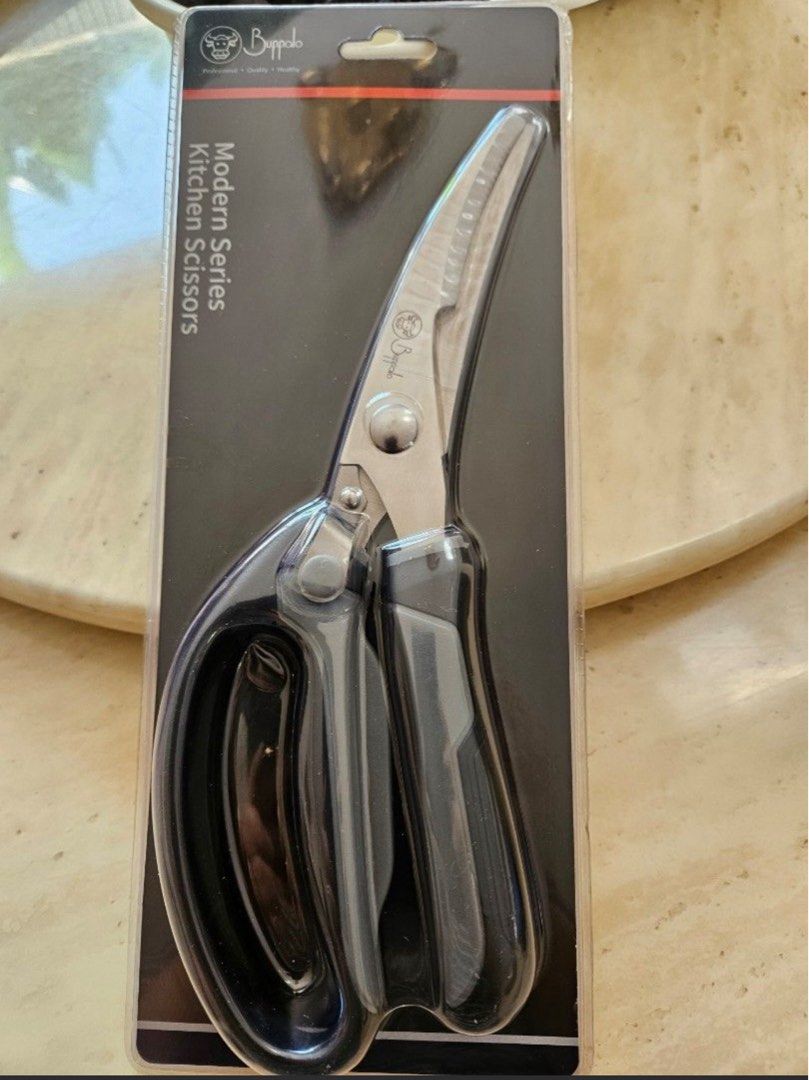 Kitchen Scissors (Category: Bathroom & Kitchen Fixtures) located in Singapore. Submitted by 3333ishop (Listing ID 1366646389, Image 2). Description: Buppalo Brand - Professional Quality poultry shears or kitchen scissors. Designed for cutting through poultry, meat, and even bones. It is made of stainless steel and feature sturdy blades for gripping and cutting. The handles are designed for a comfortable grip, and has a locking mechanism for safe 