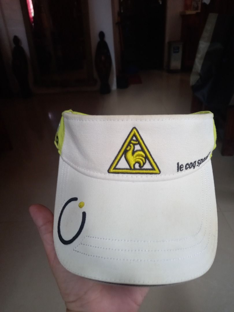 le coq sportif golf visor cap (Category: Caps & Hats) located in General Trias. Submitted by smyls (Listing ID 1366576621, Image 1). Description: le coq sportif sun vizor From japan Original QG0267 F(57CM-59CM) .