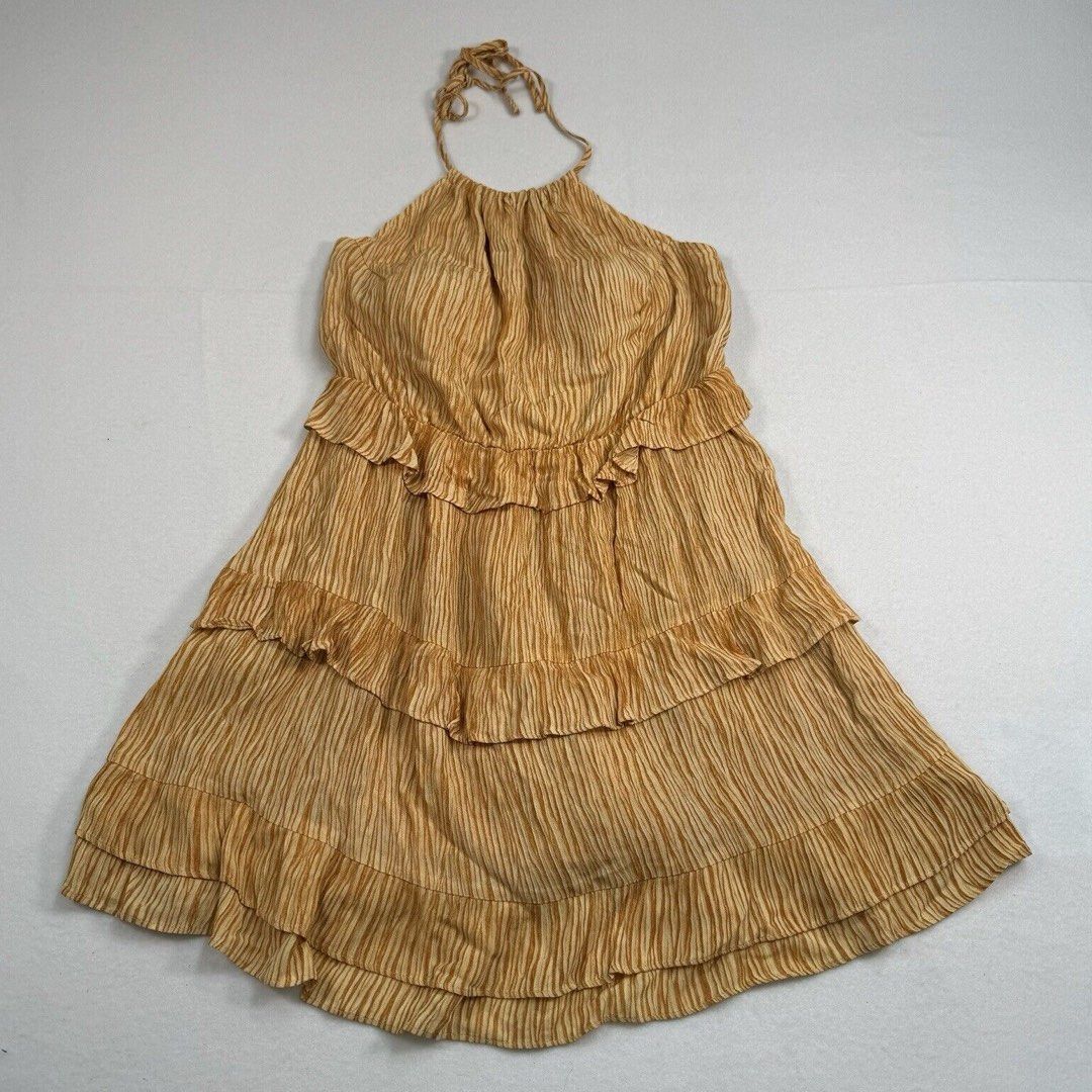 Lulus Downright Darling Mustard Yellow Ruffle Summer Dress (Category: Dresses) located in Pasuquin. Submitted by licashop.ph (Listing ID 1366683071, Image 1). Description: Large on tag 10/10 in good condition no flaws very nice in actual .