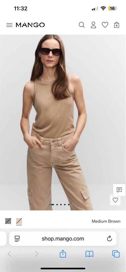 MANGO Tank Top (Category: Sleeveless) located in Singapore. Submitted by kkn297 (Listing ID 1366707708, Image 3). Description: New with tag as photos showed All time favourite basic tank top, especially for summer and beach time. Basic design with the silk lining. Size guide from Mango for chest 86-88cm #tanktop #MNG #Mango.