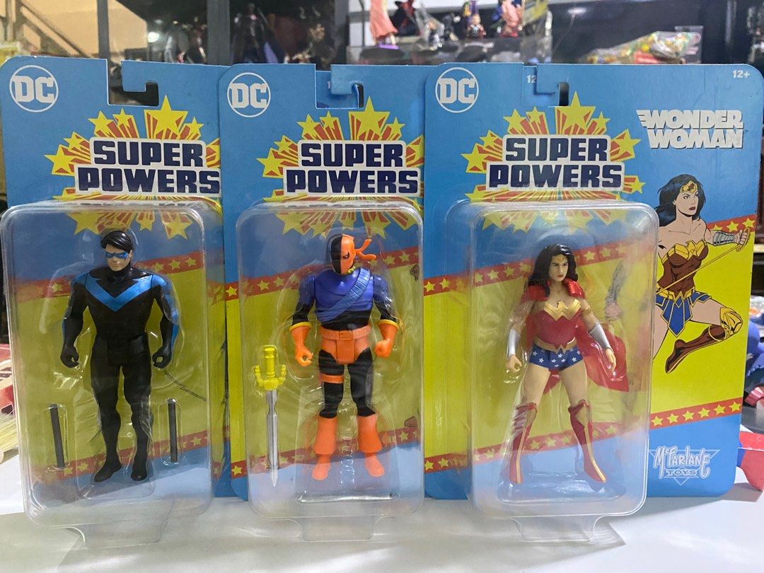McFarlane Toys Death Stroke & Night Wing (Category: Figurines & Statues) located in Manila. Submitted by cxtremetoy17724 (Listing ID 1366649145, Image 1). Description: McFarlane Toys Death Stroke Knight Wing and Wonder Woman (SOLD) Php 650.00 each.