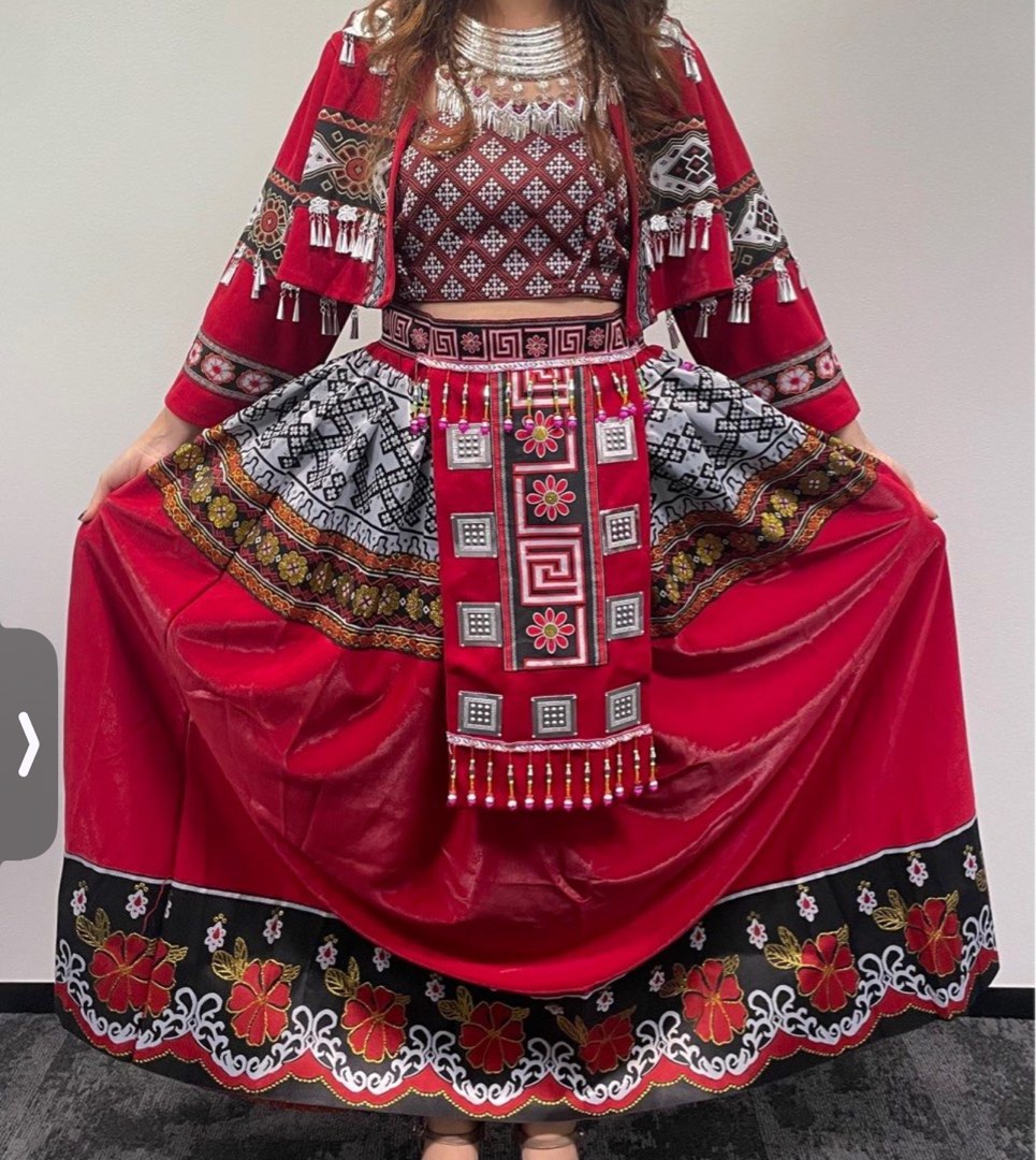 Miao zhu dnd red set, Women's Fashion, Dresses & Sets, Traditional ...