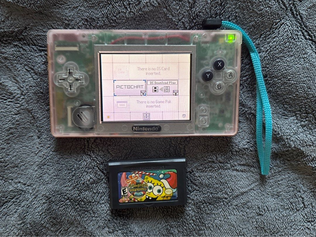 Nintendo NDS lite Gameboy GBA macro console modded with DS retro front plate63107700759937111