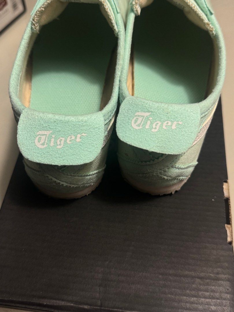 Onitsuka Tiger Mexico 66 Slip-on Mint (Category: Sneakers) located in Las Pinas. Submitted by masd0923 (Listing ID 1366681825, Image 3). Description: This is a slip-on and bought it in Glorietta. With original box. Size 6 and 1/2 US Women. Slightly negotiable. Just needs cleaning then it looks good as new.