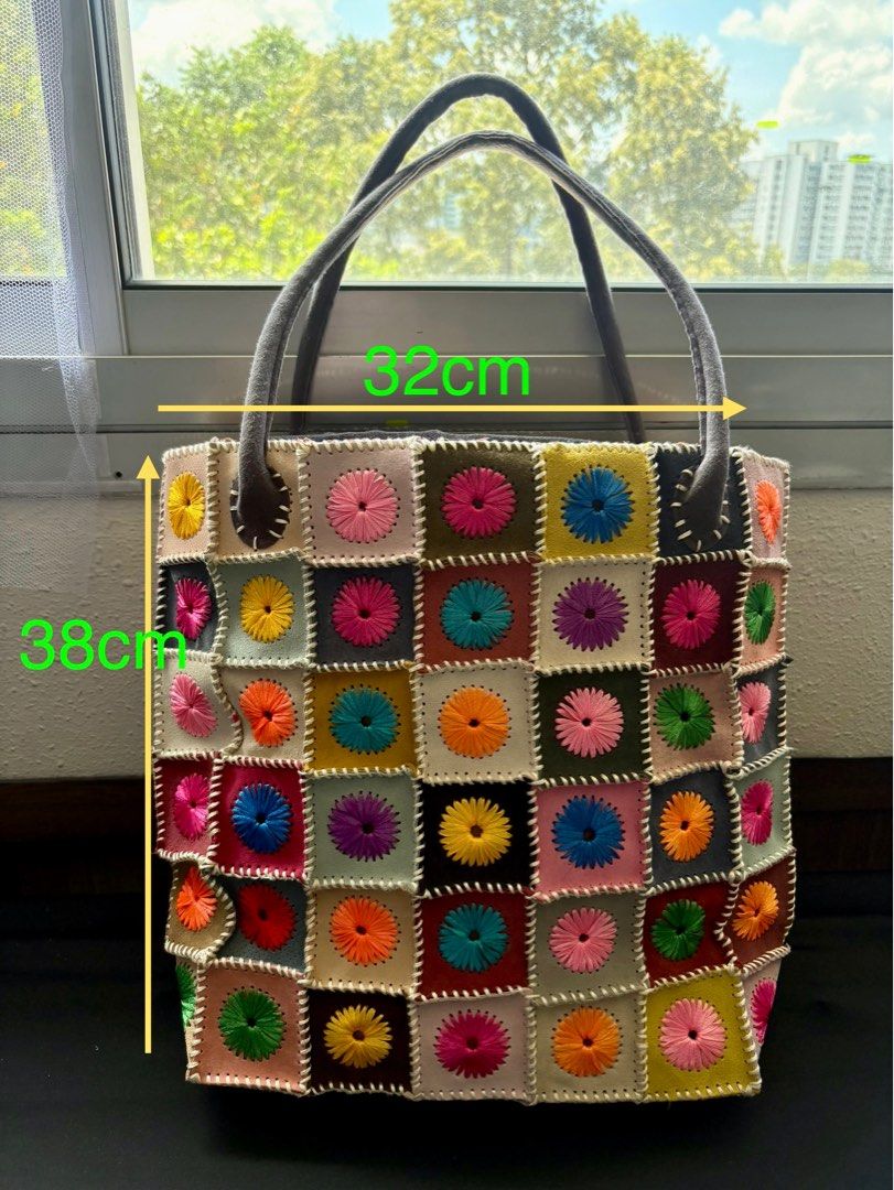 Patchwork Tote Bag (Category: Tote Bags) located in Singapore. Submitted by jltinker (Listing ID 1366586560, Image 1). Description: Thread sewn colourful patchwork tote bag with zip. .