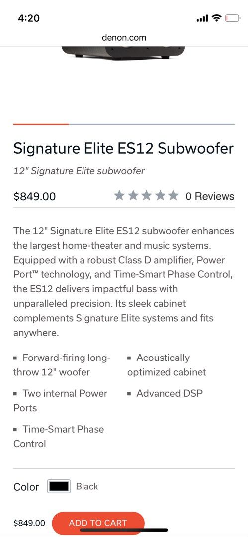 Polk audio es12 subwoofer by d&m group 1 year warranty use by marantz and Denon amplifer (Category: Soundbars, Speakers & Amplifiers) located in Singapore. Submitted by pricelion (Listing ID 1366621753, Image 3). Description: The 12” Signature Elite ES12 subwoofer enhances the largest home-theater and music systems. Equipped with a robust Class D amplifier, Power Port™ technology, and Time-Smart Phase Control, the ES12 delivers impactful bass wit
