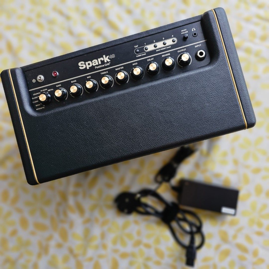 Positive Grid Spark 40 (with battery pack) (Category: Soundbars, Speakers & Amplifiers) located in Singapore. Submitted by almightymike.1 (Listing ID 1366643155, Image 3). Description: Positive Grid Spark 40 This amp is in perfect working condition. Used mostly with headphones. I'm including the Talentcell NB7102 battery pack so you can play anywhere without needing an outlet..